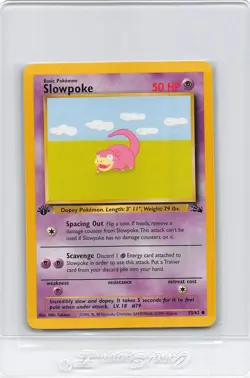 SLOWPOKE 55/62 - 1ST EDITION - Fossil - Common -VINTAGE WOTC Pokemon Card - NM/M - Image 1