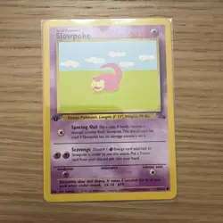 Rare Slowpoke 1st Ed Non Holo Pokemon - TCG 1999 Set Vintage Card 55/62 NM WOTC - Image 1