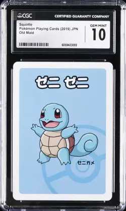2019 POKEMON PLAYING CARDS JPN OLD MAID SQUIRTLE CGC 10 GEM MINT - Image 1