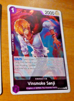 ONE PIECE ENGLISH CARD GAME RARE HOLO CARTE CARTE SANJI OP10-063 R EN JCC MINT - Image 1