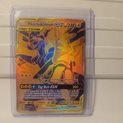 Picachu and Zekrom Tag Team GX Pokemon Card Sm248 Black Star Promo - Image 1