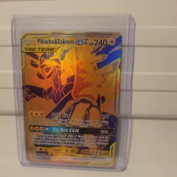 Picachu and Zekrom Tag Team GX Pokemon Card Sm248 Black Star Promo - Image 3