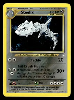 Steelix 15/111 Holo Rare Neo Genesis Set Pokemon Card - 1 - Image 1