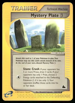 Pokemon Cards Mystery Plate β 134/144 Skyridge WOTC Uncommon NM - Image 1