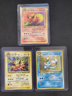 Pokemon Cards - Flareon 136 Vaporeon 134 Jolteon 135 Set Jungle Jap JP Holo Rare - Image 1