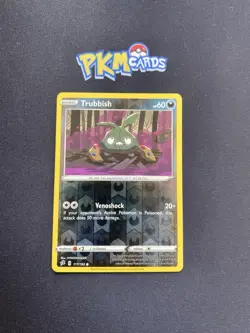Pokemon TCG Trubbish Rebel Clash 117/192 Reverse Holo LP. - Image 1