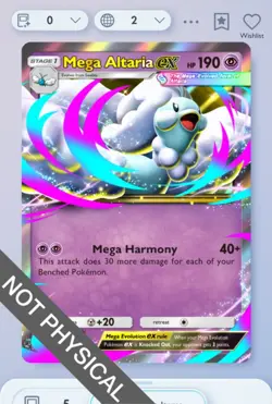 Pokemon TCG POCKET - Mega Altaria EX 4💎, Mega Rising, English - Image 1