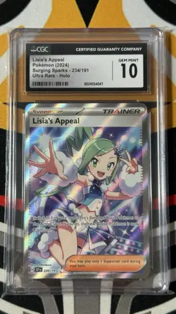 CGC 10 GEM MINT Lisia’s Appeal Ultra Rare 234/191 - SSP Pokemon (2024) - Image 1