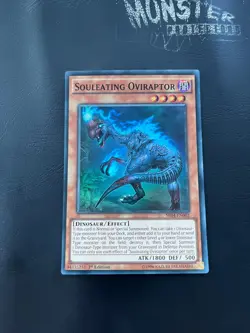 YUGIOH SOULEATING OVIRAPTOR SUPER RARE SR04-EN002 1ST EDITION - Image 1