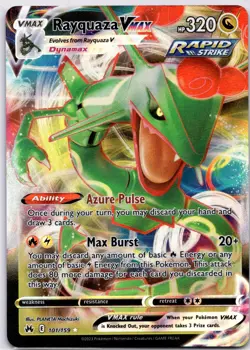 Pokemon TCG Rayquaza VMAX 101/159 Crown Zenith Holo Rare Near Mint - Image 1