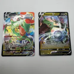 Pokemon TCG Rayquaza V & VMAX 100/159 101/159 Set Crown Zenith NM Holo - Image 1