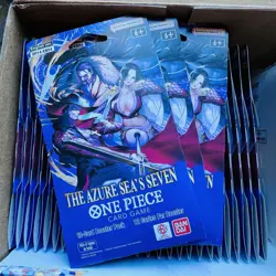x30 One Piece OP-14 The Azure Sea's Seven Sleeved Blister Booster Packs OP14 - Image 1