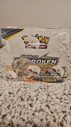 Pokemon Sun & Moon Unbroken Bonds Sealed Booster Box W/ acrylic case - Image 2