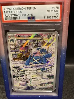 Pokemon TCG Metagross Illustration Rare Card Temporal Forces 178/162 PSA 10 - Image 1