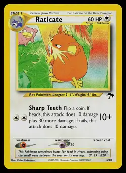 Pokemon Card - Raticate Southern Islands 6/18 Promo - Image 1
