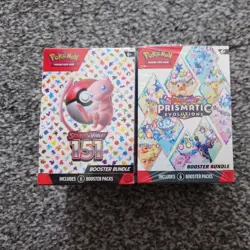 Pokemon TCG 1 X 151 and 1 X Prismatic Evolutions Booster Bundles Factory Sealed - Image 1