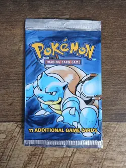 Base Set Unlimited 1999 Booster Pack Blastoise EMPTY WOTC Pokemon NO CARDS TCG - Image 1