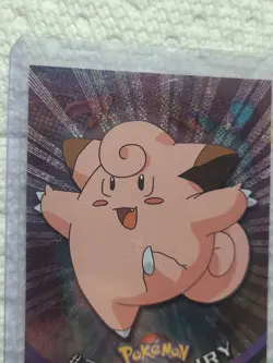 CLEFAIRY #35 - BLACK Logo - Holo FOIL - SERIES 1 - TOPPS POKEMON CARD - NM - Image 3