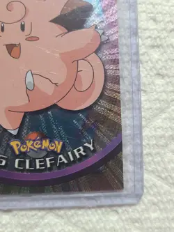 CLEFAIRY #35 - BLACK Logo - Holo FOIL - SERIES 1 - TOPPS POKEMON CARD - NM - Image 5