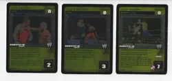 Lot of 3 SS3 Foil Maneuver cards for WWE WWF Raw Deal card game ccg - Image 1