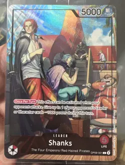 Shanks (2025 PSA Magazine Promo) OP09-001 One Piece Promotion Cards Foil - Image 1