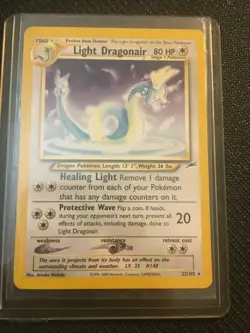 Pokemon TCG - Neo Destiny - Rare - Regular - Light Dragonair 22/105 - LP/MP! - Image 1