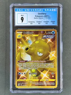 POKEMON! CGC 9 MINT 2021 SWSH Battle Styles Octillery 178/163 Secret Rare - Image 1