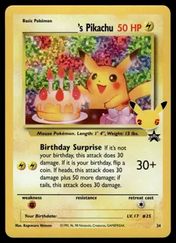 _____'S PIKACHU - 24 Celebrations: Classic Collection Pokemon LP - Image 1