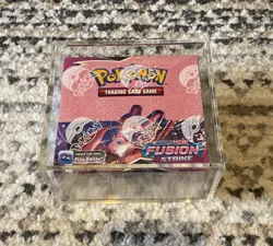 Pokemon TCG Fusion Strike Booster Box 36 Packs Factory Sealed in Arcylic Case - Image 1