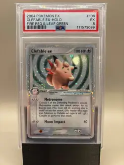 PSA 5 Excellent - Clefable Ex - Holo #106 Pokemon Fire Red & Leaf Green , Graded - Image 1