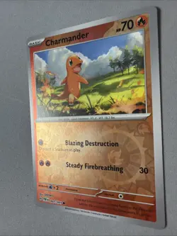 Pokemon TCG * SV Paldean Fates * 7/91 Charmander REVERSE HOLO Common * FRESH PK - Image 2