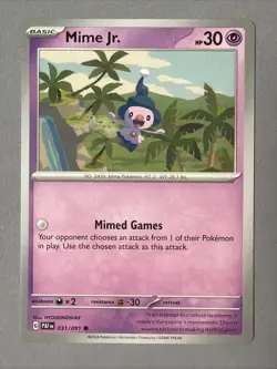 Pokemon TCG * SV Paldean Fates * 31/91 Mime Jr. Common * FRESH PK - Image 1
