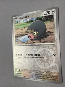 Pokemon TCG * SV Paldean Fates * 71/91 Lechonk REVERSE HOLO Common * FRESH PK - Image 2
