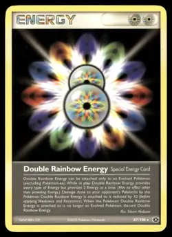 DOUBLE RAINBOW ENERGY - 87/106 Rare Emerald Pokemon LP - Image 1
