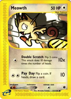 Pokemon TCG Meowth Expedition Base Set 121/165 Regular Common VLP - Image 1