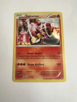 Pokemon TCG: Volcanion XY145 PRE RELEASE STAFF STAMPED XY Steam Siege Promo - Image 1