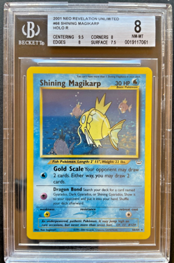 Pokemon Shining Magikarp Holo Secret Rare Neo Revelation 2001 66/64 BGS 8 - Image 1
