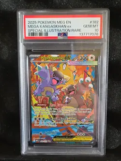 2025 POKEMON MEG SPECIAL ILLUSTRATION RARE #182 MEGA KANGASKHAN EX PSA 10 - Image 1