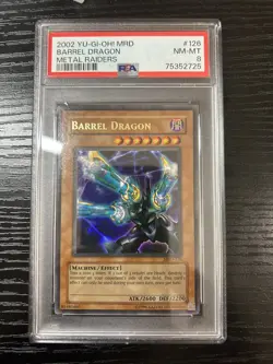 Yugioh PSA 8 Barrel Dragon MRD-126 2002 Original Unlimited Ultra Rare - Image 1