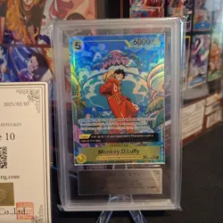 POP 1 One Piece Luffy TR OP08 Treasure Rare OP07-109 ARS 10 (JPN #1 Grading) - Image 4