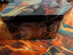 Pokemon TCG: Paldean Fates Shiny Charizard EX Tin Factory Sealed - Image 3