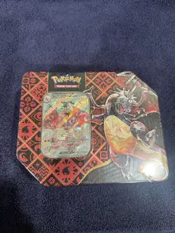 Pokemon TCG: Paldean Fates Shiny Charizard EX Tin Factory Sealed - Image 1