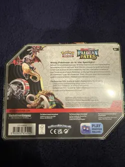 Pokemon TCG: Paldean Fates Shiny Charizard EX Tin Factory Sealed - Image 5