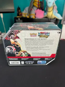 Pokemon TCG: Paldean Fates Shiny Charizard EX Tin Factory Sealed - Image 3