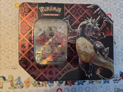 Pokemon TCG: Paldean Fates Shiny Charizard EX Tin Factory Sealed - Image 1