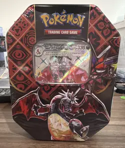 Pokemon TCG Scarlet & Violet-Paldean Fates Tin Shiny Charizard ex FACTORY SEALED - Image 1