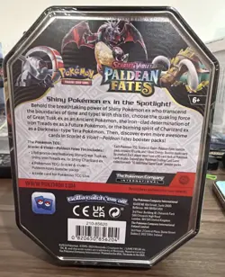 Pokemon TCG Scarlet & Violet-Paldean Fates Tin Shiny Charizard ex FACTORY SEALED - Image 2