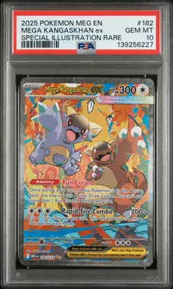 2025 POKEMON MEG SPECIAL ILLUSTRATION RARE #182 MEGA KANGASKHAN EX PSA 10 - Image 1