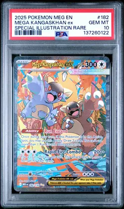2025 POKEMON MEG SPECIAL ILLUSTRATION RARE #182 MEGA KANGASKHAN EX PSA 10 - Image 1