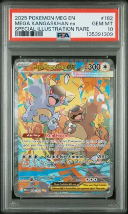 2025 POKEMON MEG SPECIAL ILLUSTRATION RARE #182 MEGA KANGASKHAN EX PSA 10 - Image 1